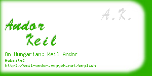 andor keil business card